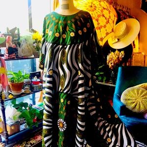 70s abstract print kaftan